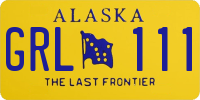 AK license plate GRL111