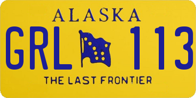 AK license plate GRL113