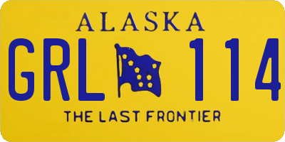 AK license plate GRL114