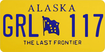 AK license plate GRL117