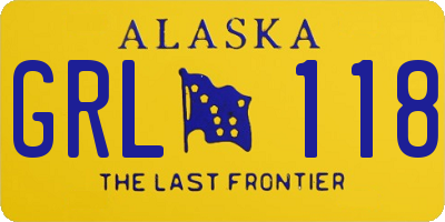 AK license plate GRL118