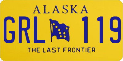 AK license plate GRL119