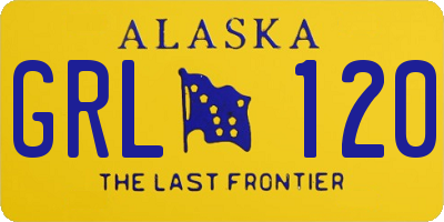 AK license plate GRL120