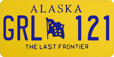 AK license plate GRL121