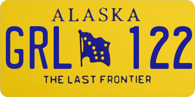 AK license plate GRL122