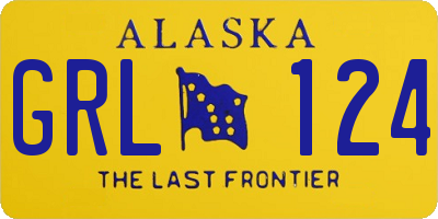 AK license plate GRL124