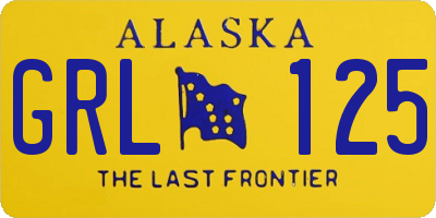 AK license plate GRL125