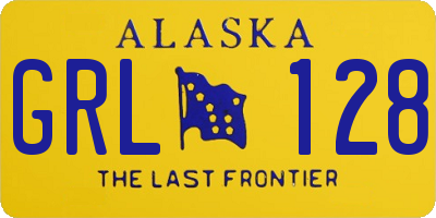 AK license plate GRL128