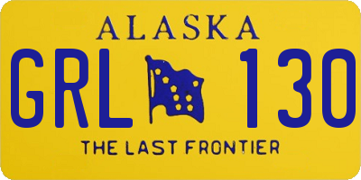 AK license plate GRL130