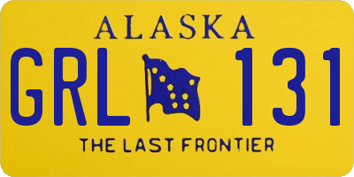 AK license plate GRL131