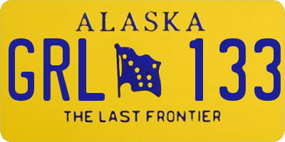 AK license plate GRL133