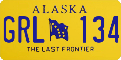 AK license plate GRL134