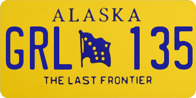 AK license plate GRL135