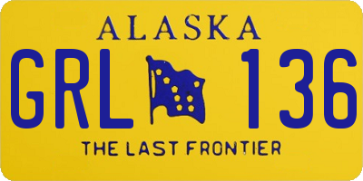 AK license plate GRL136