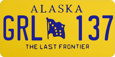 AK license plate GRL137