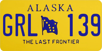 AK license plate GRL139