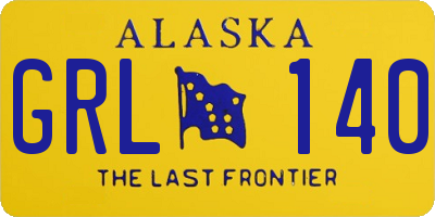 AK license plate GRL140