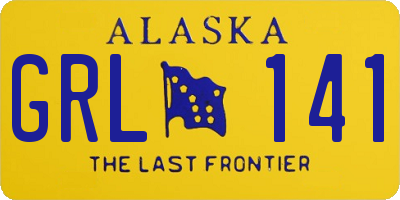 AK license plate GRL141