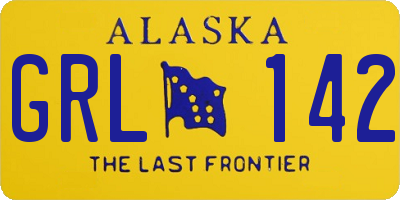 AK license plate GRL142