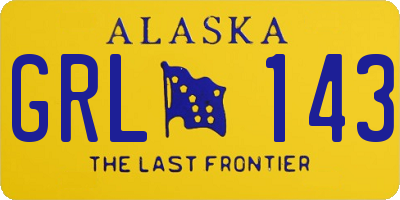 AK license plate GRL143