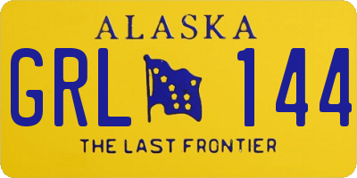 AK license plate GRL144