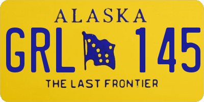 AK license plate GRL145