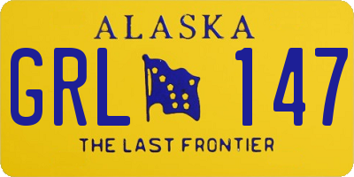 AK license plate GRL147