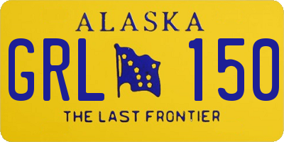 AK license plate GRL150