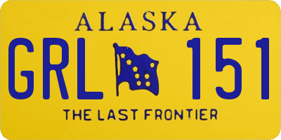 AK license plate GRL151