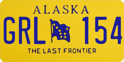 AK license plate GRL154