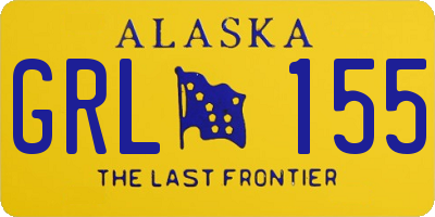 AK license plate GRL155