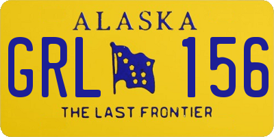 AK license plate GRL156