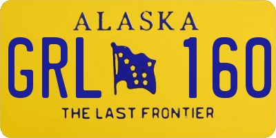 AK license plate GRL160