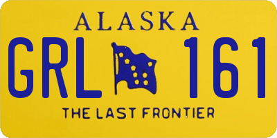 AK license plate GRL161