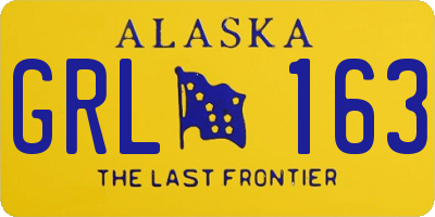 AK license plate GRL163