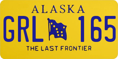 AK license plate GRL165