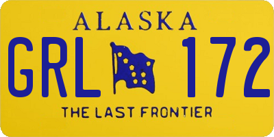 AK license plate GRL172