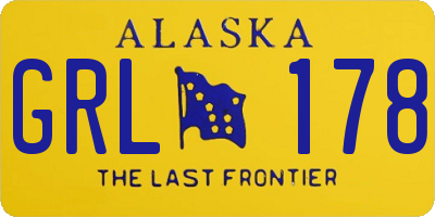 AK license plate GRL178