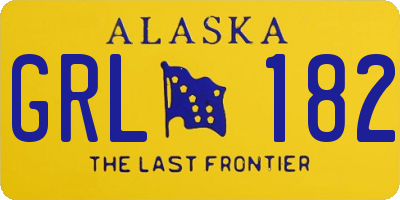 AK license plate GRL182