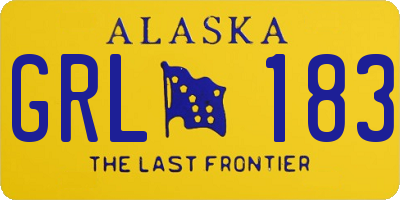 AK license plate GRL183