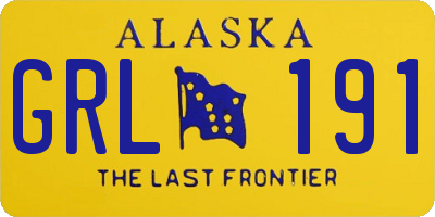AK license plate GRL191