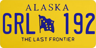 AK license plate GRL192