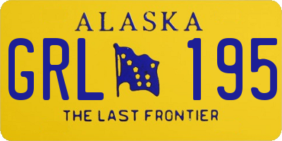 AK license plate GRL195