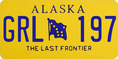 AK license plate GRL197