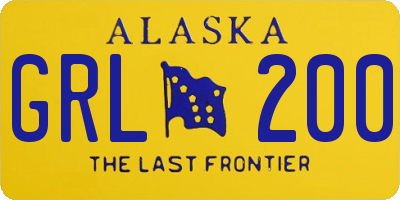 AK license plate GRL200