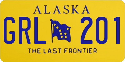 AK license plate GRL201