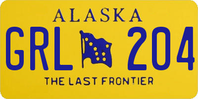 AK license plate GRL204