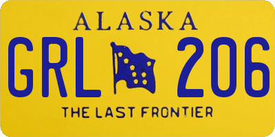 AK license plate GRL206