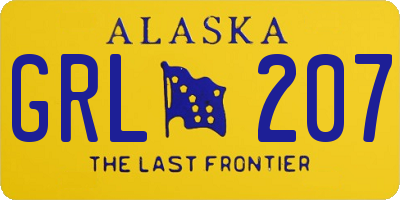 AK license plate GRL207