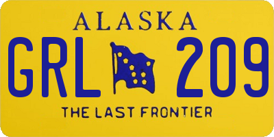 AK license plate GRL209